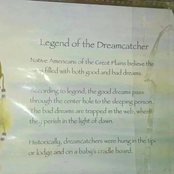 NIP Wind Chime Legend of the Dreamcatcher Dream Catcher w/ Chimes & Feathers - B - Picture 4 of 10